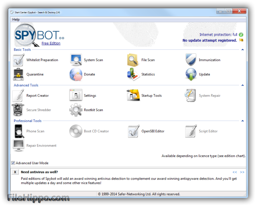 spybot search and destroy 1.6 download